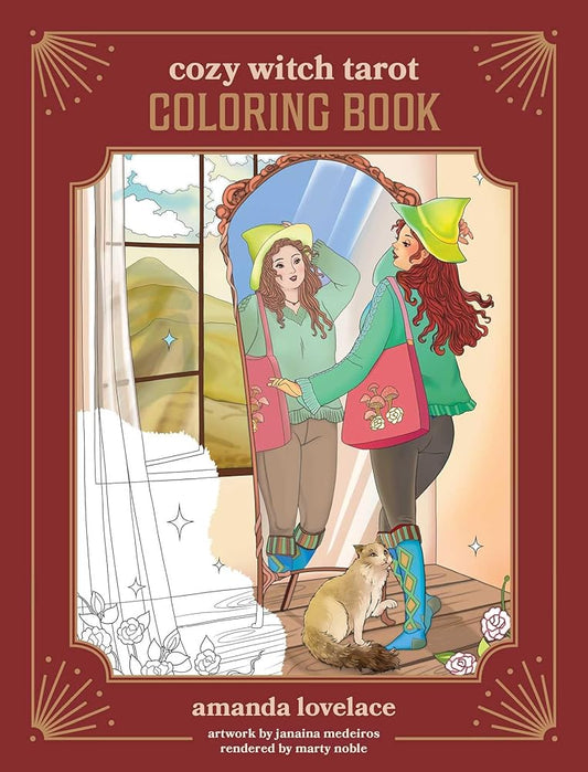 Cozy Witch Tarot Coloring Book cover image